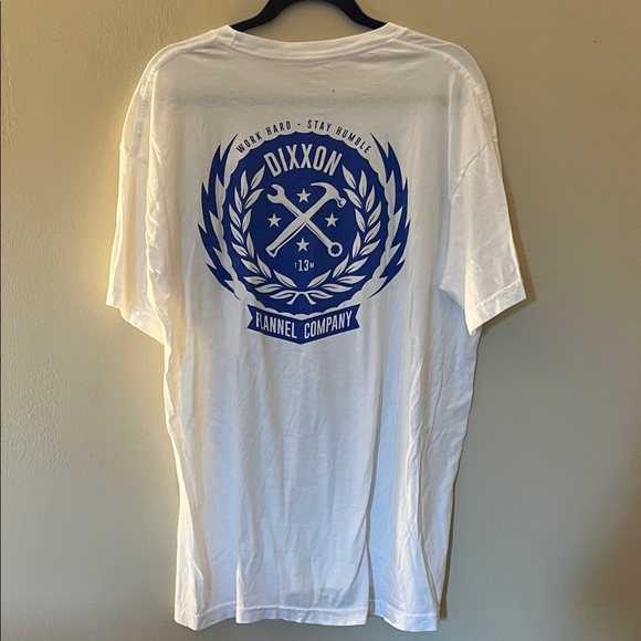 DIXXON White Tee with Blue Crest - Picture 2 of 2